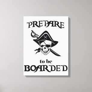 Maak je klaar om Bobaard Black Pirate Skull en Swo Canvas Afdruk