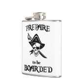 Maak je klaar om Bobaard Black Pirate Skull en Swo Heupfles (Links)