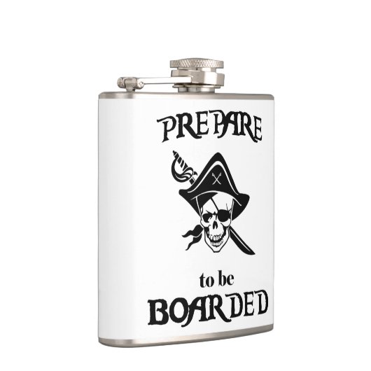 Maak je klaar om Bobaard Black Pirate Skull en Swo Heupfles (Rechts)