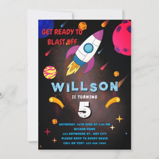 Maak je klaar om Galaxy Traveling uit te blazen Kaart (Voorkant)