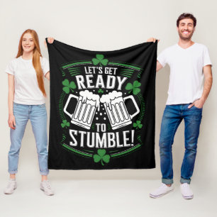 Maak je klaar om grappige St Patrick's Day te stru Fleece Deken