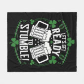 Maak je klaar om grappige St Patrick's Day te stru Fleece Deken (Voorkant (Horizontaal))
