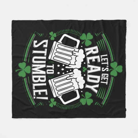 Maak je klaar om grappige St Patrick's Day te stru Fleece Deken (Voorkant (Horizontaal))