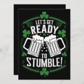 Maak je klaar om grappige St Patrick's Day te stru Kaart (Voorkant / Achterkant)