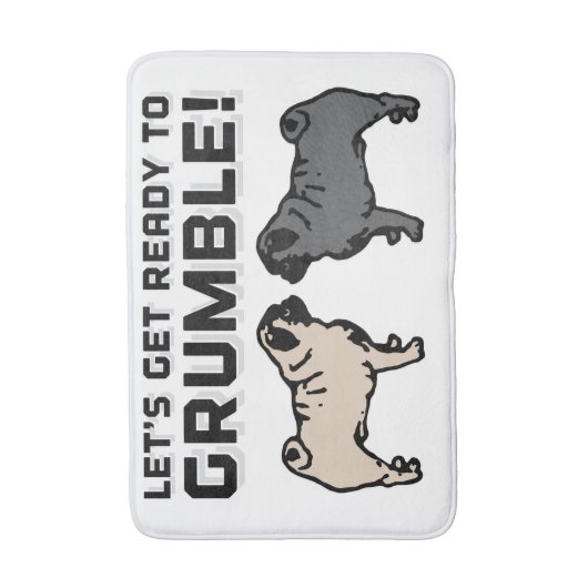 Maak je klaar om te mopperen badmat (Voorkant Verticaal)