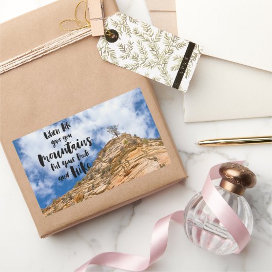 Maak je klaar om te verkennen rechthoekige sticker (Geschenken)