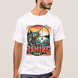 Maak je klaar om te vissen, perfecte vangsttijd t-shirt