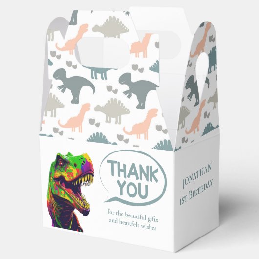 Maak je klaar voor een brullend Dino-feest! Bedankdoosjes (Geopend)