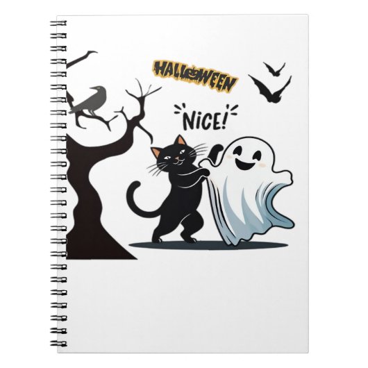 Maak je klaar voor een spook-tacular Halloween Nic Notitieboek (Voorkant)
