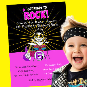 Maak je klaar voor het verjaardagsthema van Rock C Kaart