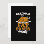 Maak je klaar voor je favoriete Thanksgiving Turki Kaart (Voorkant / Achterkant)