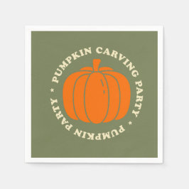 Maak je klaar voor ons jaarlijkse pompoensnijplezi servet