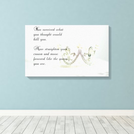 Maak je kroon recht canvas afdruk (Insitu (Houten vloer))