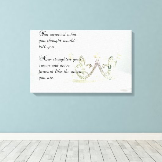 Maak je kroon recht canvas afdruk (Insitu (Houten vloer))