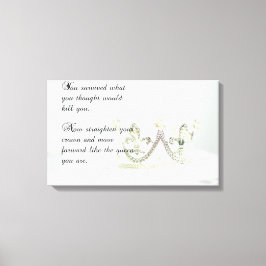 Maak je kroon recht canvas afdruk