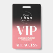 Maak je logo op maat VIP-evenement Badge (Voorzijde)