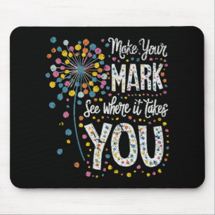 Maak je Mark Happy Dot Day 2024 Paardenbloem Muismat