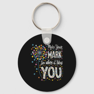 Maak je Mark Happy Dot Day 2024 Paardenbloem Sleutelhanger