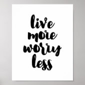 Maak je minder zorgen poster (Voorkant)