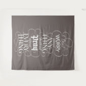 Maak je nergens druk over - Christelijke kalligraf Wandkleed (Voorkant (horizontaal))