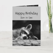 Maak je niet druk dat het jouw Birthday Raccoon So Kaart (Voorkant)