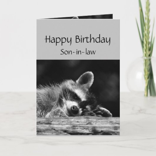 Maak je niet druk dat het jouw Birthday Raccoon So Kaart (Voorkant)