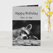 Maak je niet druk dat het jouw Birthday Raccoon So Kaart (Gele Bloem)