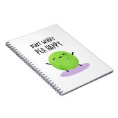 Maak je niet druk Erwt Gelukkige Erwt Grappige Erw Notitieboek (Rechterzijde)