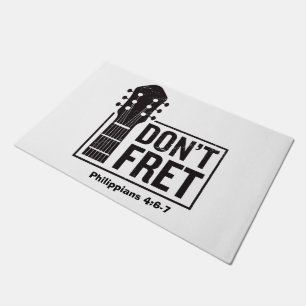 Maak je niet druk (Filippenzen 4:6-7) Gitaar Deurmat