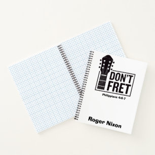 Maak je niet druk (Filippenzen 4:6-7) Gitaar geper Notitieboek