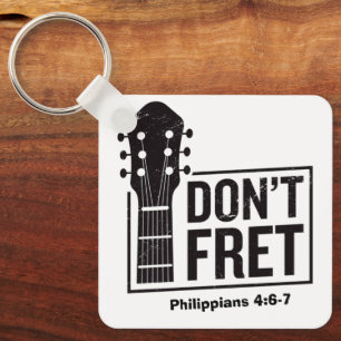 Maak je niet druk (Filippenzen 4:6-7) Gitaar Sleutelhanger