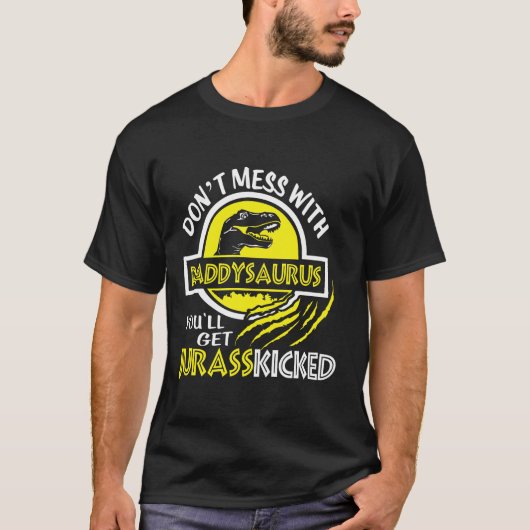 Maak je niet druk met Daddysaurus Jurasskied T-shirt (Voorkant)