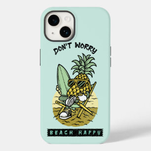 Maak je niet druk, strand gelukkig – Grappige anan Case-Mate iPhone 14 Hoesje