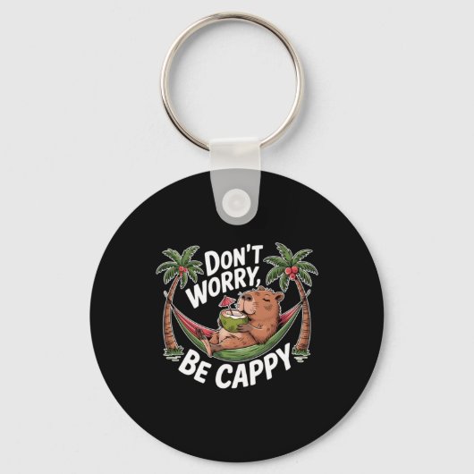 Maak je niet druk wees Cappy Sleutelhanger (Voorkant)