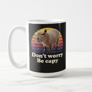 Maak je niet druk wees capy Schattig capybara puns Koffiemok