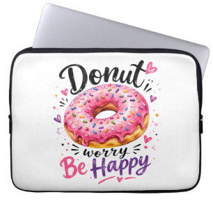 Maak je niet druk wees gelukkig laptop sleeve