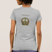 Maak je niet druk, wees hippie T-shirt met kleine  (Achterkant)