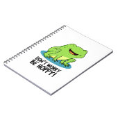 Maak je niet druk Wees Hoppy Grappige Happy Frog P Notitieboek (Linkerzijde)