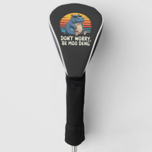 Maak je niet druk wees Moo Deng Baby Dwergnijlpaar Golfheadcover