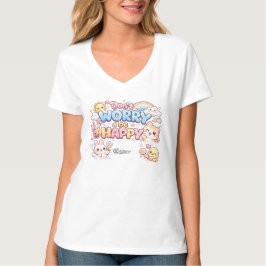 Maak je niet ZORG, wees GELUKKIG T-shirt