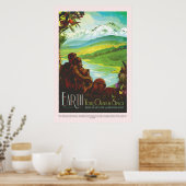 Maak je oase op aarde in de ruimte Vintage NASA Re Poster (Keuken)