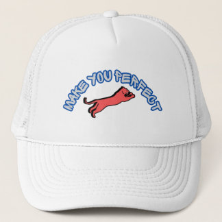 Maak je perfecte rode panter grafische cap trucker pet