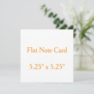 Maak je persoonlijke 5.25" x 5.25" vierkante vlakk notitiekaartje