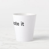 Maak je promotiebeker weggeefactie latte mok (Voorkant)