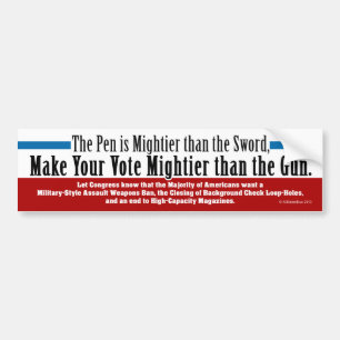 Maak je stem beter dan het Pistool Bumpersticker