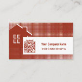 Maak je stempel, opvallende rode makelaar visitekaartje (Voorkant)