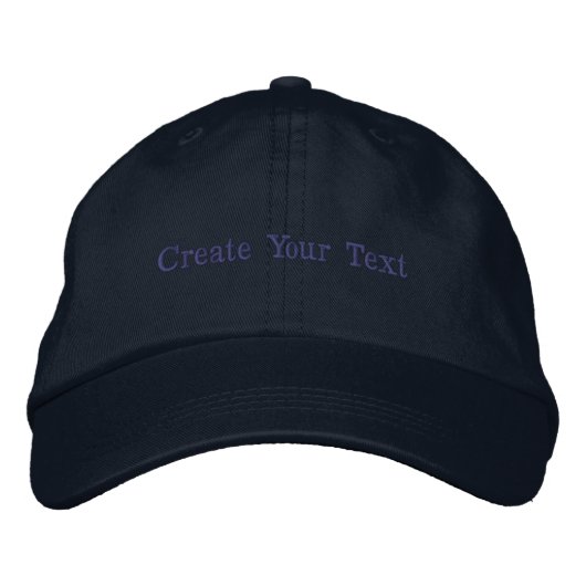 Maak je tekst Handsome-Hat Navy Kleur Geborduurde Pet (Voorkant)