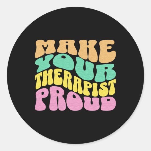 Maak je therapeut trots Sticker (Voorkant)