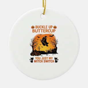 Maak je vast Vlindermeisje Halloween Geest Heksenh Keramisch Ornament