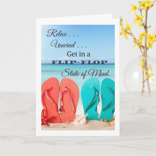 ***MAAK JE VERJAARDAG "BEACHY"*** KAART (Gele Bloem)